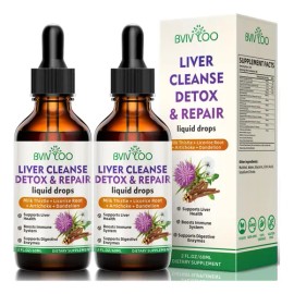 Bvivloo Gotas Salud Hígado Cardo Mariano 2 Pack 4 Fl Oz