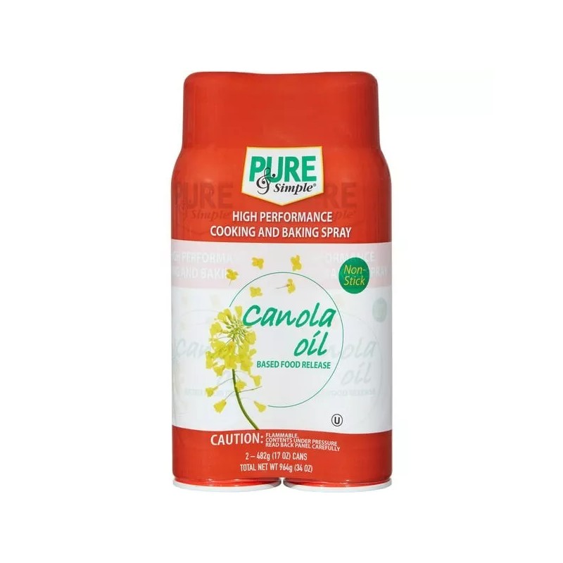 Pure & Simple Canola Oil Cooking and Baking Spray (2
