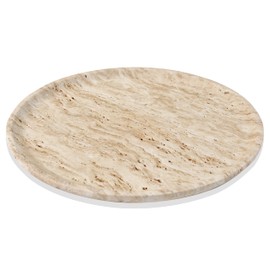 Natural Beige Travertine Marble Luxury Tray,for Kitchen Sink,Bathroom Soap Bottles,Makeup,Towel Organizer Tray