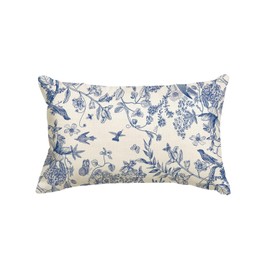 Artoid Mode Monochrome Sketch Birds Flowers Spring Cushion Cover 30 x 50 cm Summer Decorative Cushion Cover Couch Living Room Decoration