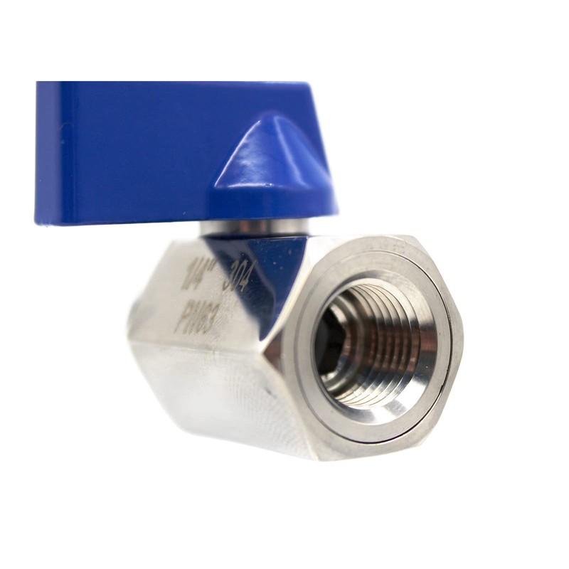 QiiMii SS304 New 1/4" Stainless Mini Ball Valve BSPT Famale
