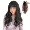 BrightLala p257-BK Bangs Wig, Partial Wig, Hair Extension, Natural, Long