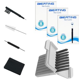 Wax Guards (1.3mm) Replacement Filters for Phonak/Unitron/Resound/Beltone/Widex Hearing Aids with Cleaning Brush Tools and Carry Case-24filters