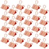 LELE LIFE Same Size Rose Gold Binder Clips, 24 Pieces,
