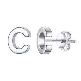 Hypoallergenic Earrings For Women Studs Sterling Silver Jewelry Initial C Letter Stud Earrings Valentine Gifts