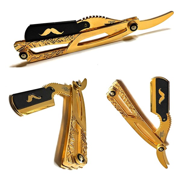 Texture Design Gold Dipped Finish - Gold and Black Straight