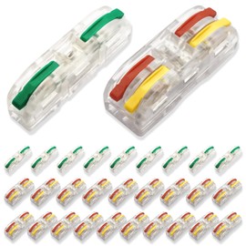 RYHHH Wire Connectors, 30pcs Electrical Connectors Quick Dual Wire Terminal Block, Safe And Stable, Fast And Convenient, Suitable For Various Diy Wiring, Household Small Appliances And Lighting Wiring