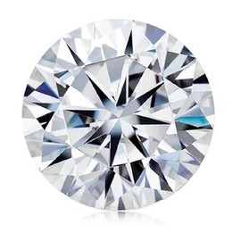 GRA Certified 1 CT 6.5 MM F Color Round Brilliant Cut Moissanite