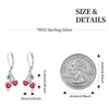 VANJAMI Cherry Earrings for Women 925 Sterling Silver Cherry Dangle