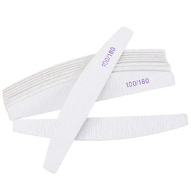 HARFINGTON 10pcs Nail File, 100/180 Grit Fingernail File for Natural Nails, Professional Double-Sided Nail File Manicure Tool for Nail Smoothing Shaping