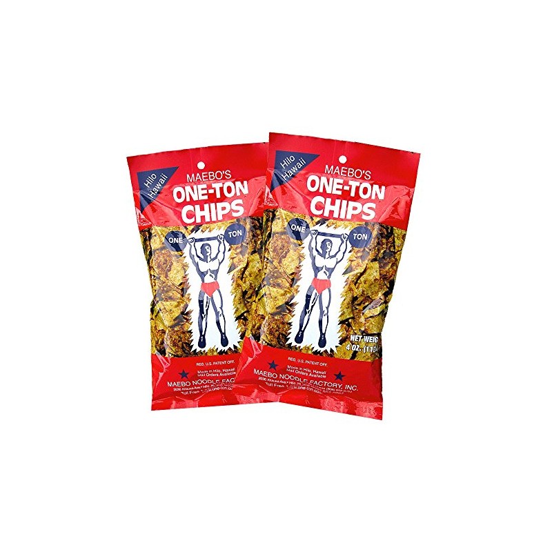 Maebo's One-Ton Chips, Won Ton Chips 4 oz. bag -