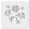 MAGJUCHE Fireworks Stencil 12 Inches, Reusable Firework Stencil for Painting
