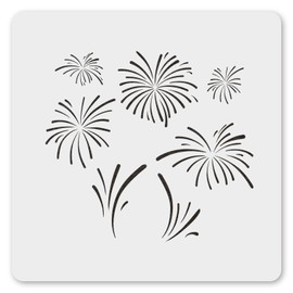 MAGJUCHE Fireworks Stencil 12 Inches, Reusable Firework Stencil for Painting DIY Crafts Decor