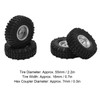 4pcs 55mm Front Rear Rubber Tires and 24 Hole Wheel