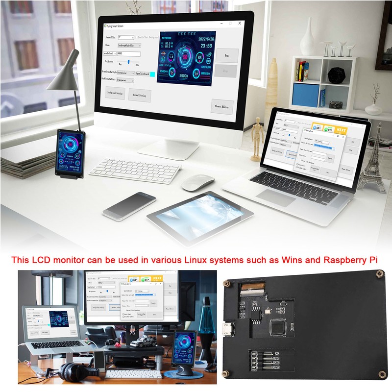 3.5 Inch IPS LCD Monitor Display Computers Monitor CPU GPU