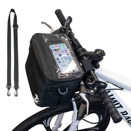 MKYRLX Bicycle Handlebar Bag, Insulated Lunch Bag, Portable with Touchscreen on the Phone, Robust Support Frame on Bicycle Handlebars