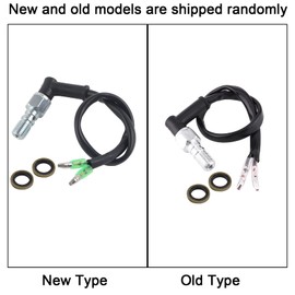 Qiilu Hydraulic Brake Switch Motorcycle Hydraulic Brake Switch Curved Head M10 1.25mm / 1mm with Washer (M10x1.25)