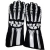 RJS Racing Equipment Men's Double Layer Skeleton Gloves(White, Medium), 1
