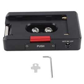 NP F Battery Adapter Plate Non Slip Self Locking Button DC Output Battery Plate Adapter for DSLR Mirrorless Cameras