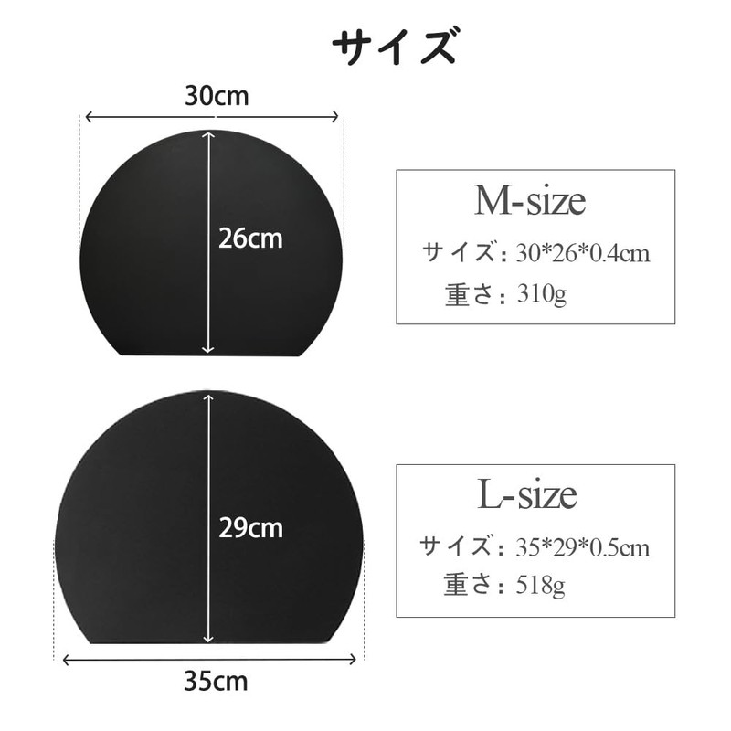 hiino kano Round Cutting Board, Heat Resistant, Elastomer, Round Cutting