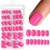 Bellelfin 120Pcs Short Press on Nails Square Round Fake Nails,