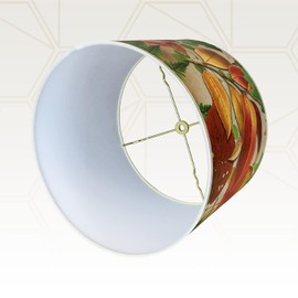 Royal Designs, Inc. Trendy Decorative Handmade Drum Shade, Made in USA, 10in, HBC-8070-10-2, Autumn Arrival - 2 Pk