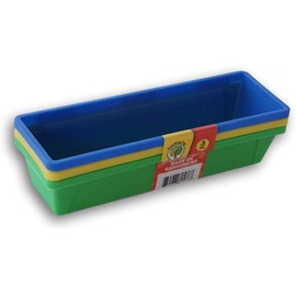 Teaching Tree Colorful Mini Plastic Storage Trays Pencil Baskets - Set of 3