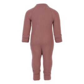 Mikk-line Walkooverall, Wollwalk Overall Baby, Baby Pyjamas Made of Wool for Baby and Toddler, 95% Wool, 100% Mulesing-Free Merino Wool, Pyjamas Baby Without Feet, Burlwood