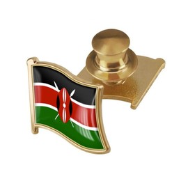 vmcoatdu Kenya Flag Backs Locking Pin Keepers Locking Clasp Pin Badge International Travel Brooch Metal Alloy Souvenir Pin 0.75x0.7 Inch Small Pin (Kenya)