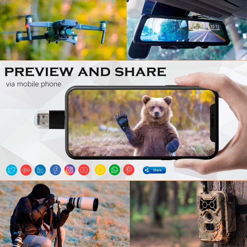 [2 Pack] Micro SD Card Reader for Android Phone,Micro SD