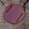 Leather Sheath GENUINE LEATHER DEER ENGRAVED PANCAKE Folding Knife Outdoor