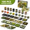 100PCS Magnetic Tiles Army Men, Military Magnetic Building Blocks with