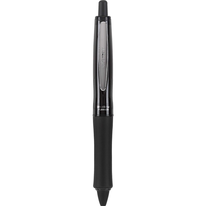 PILOT Dr. Grip FullBlack Refillable & Retractable Ballpoint Pen, Medium