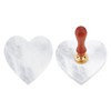 CRASPIRE Marble Pattern Coasters Heart-shape Absorbent Ceramic Coasters Ceramic Stone