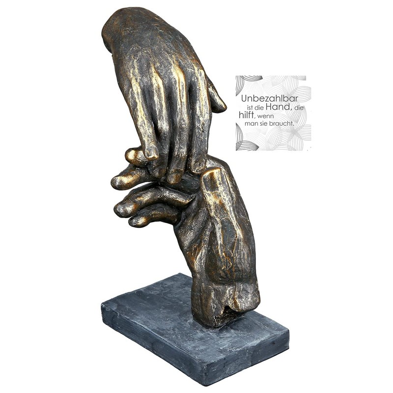 Casablanca Decorative Sculpture Helping Hand Made of Poly with Saying