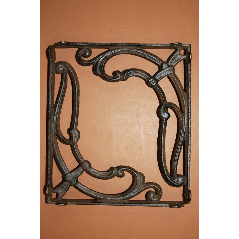 4- Decorative Cast Iron Shelf Bracket, Victorian Scroll Design, Corbels,