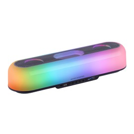 MARSGAMING MSB-ORB Portable Speaker + Soundbar 20W, Orbilight RGB 360° Lighting, Soundbar with Triple Driver System, Gaming Speaker Bluetooth 5.3 / USB/MicroSD/AUX/FM, Black