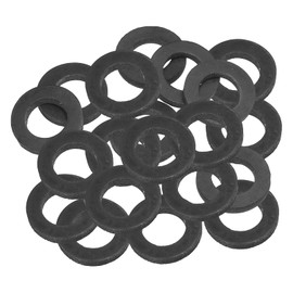 PATIKIL M14 Rubber Flat Washer, 20 Pack 14mm ID 24mm OD 3mm Thick Sealing Spacer Gasket Ring for Faucet Pipe Water Hose Fastener Bolt, Black