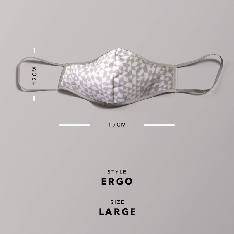 Triple Layer Ergo Curved Face Masks - Washable and Reusable
