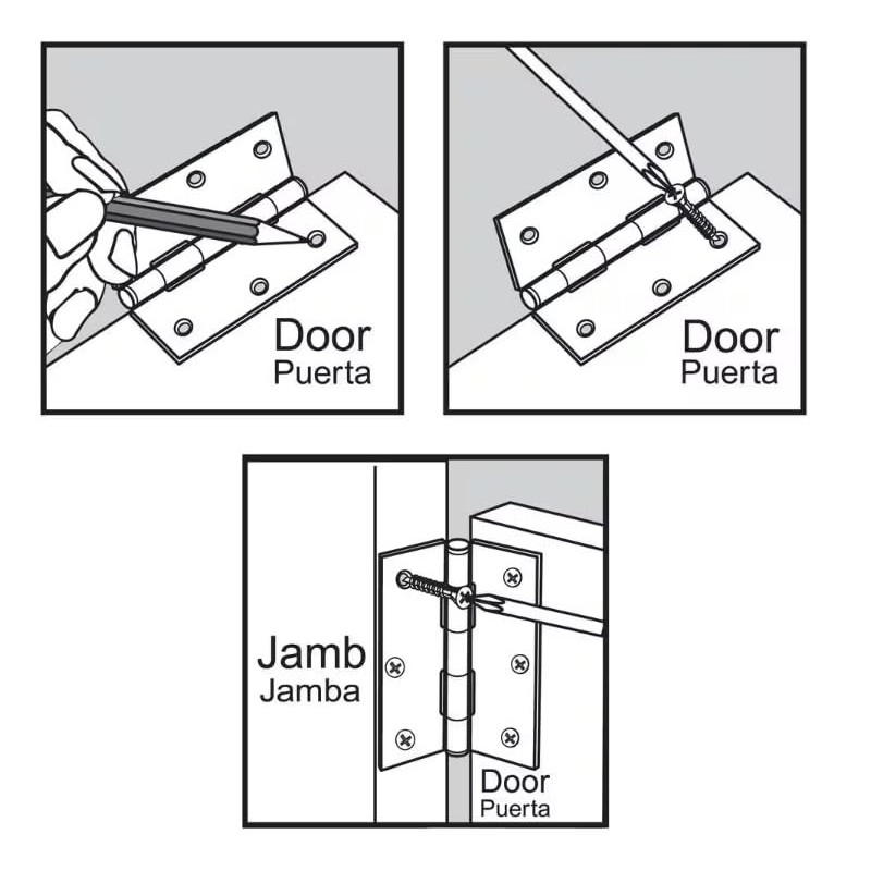 1-1/2 in. Zinc-Plated Narrow Utility Hinge (10-Pack)