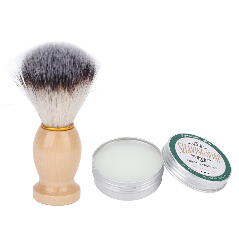 2 Pcs 60g Shaving Soap Mint Fragrance Softening Beard Men's