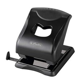 herlitz 50025428 File Hole Punch 4 mm with Stop Rail Black