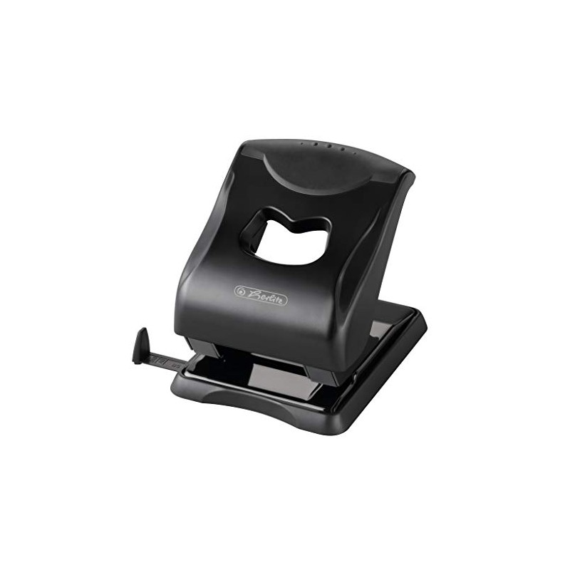 herlitz 50025428 File Hole Punch 4 mm with Stop Rail