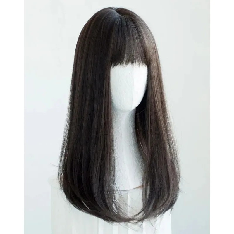 ! Peluca De Cabello Natural Corto For Mujer, Cara Redonda,