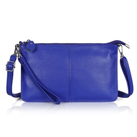befen Leather Wristlet Clutch Wallet Purses Small Envelope Crossbody Bags for Women - Royal Blue