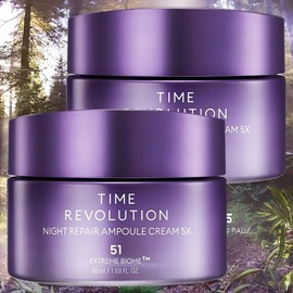 Missha Skin Softening Nutrition Cream Skin Whitening Time Revolution Night Repair Ampoule Cream 5 ml 2 x 50 / 미샤 피부유연 영양크림 피부미백 타임 레볼루션 나이트 리페어 앰플 크림 5 ml 2개 X 50