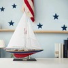 NAUTIMALL Wooden Sailboat Decor Ship Model 28" Endeavour America's Cup
