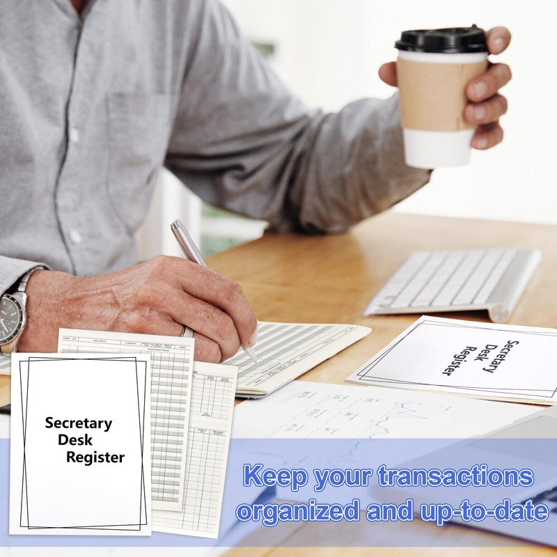 5 Pieces Checkbook Transaction Register 6.4 * 8.25inch Secretary Deskbook