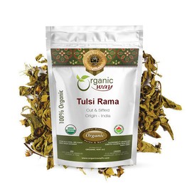 Organic Way Tulsi/Holy Basil (Rama) Cut & Sifted (Ocimum tenuiflorum) - Herbal Tea | USDA & Kosher Certified | Vegan, Non GMO & Gluten Free | Resealable Bag | 100% Raw from India (1/4LBS / 4Oz)