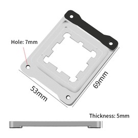 Qunyince AM5 CPU Holder, AM5 Anti-Bending Contact Frame with 4Pcs Screws & 1x Screwdriver, Corrective Anti-Bending Fixing Frame (Silver)